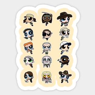 The Walking Dead Puffs parody Sticker